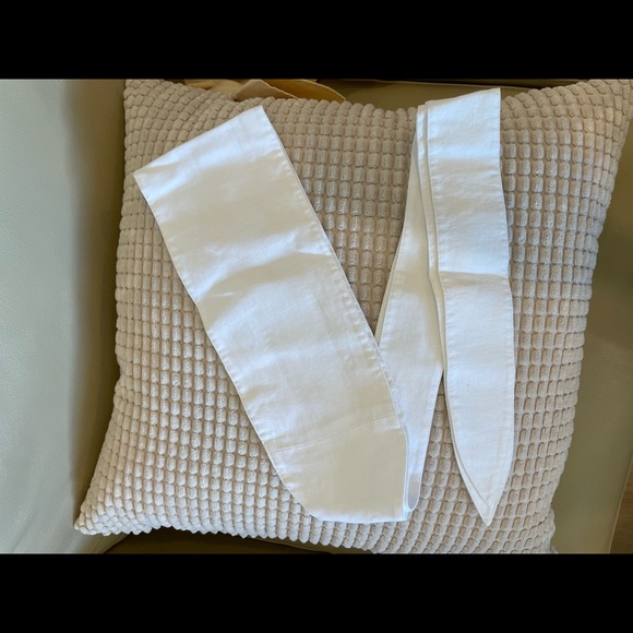 2022 spring Marissa Webb pax linen henley tunic Dress with obi belt - Picture 8 of 14